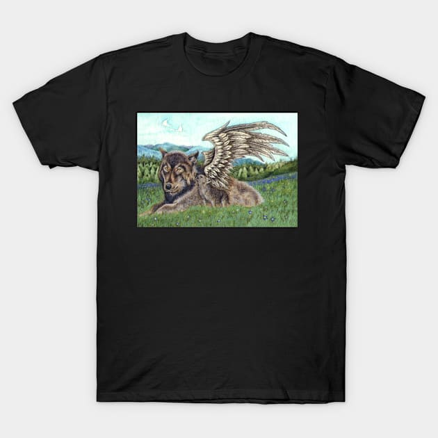 Winged Protector T-Shirt by DarkCrow